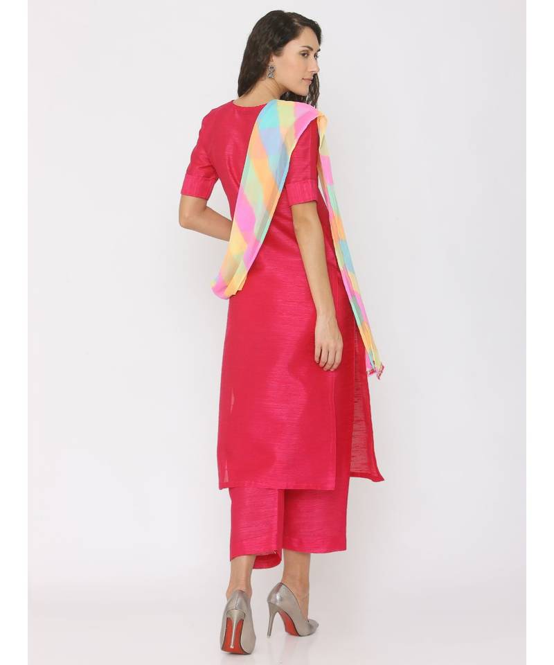plain silk kurta-sets