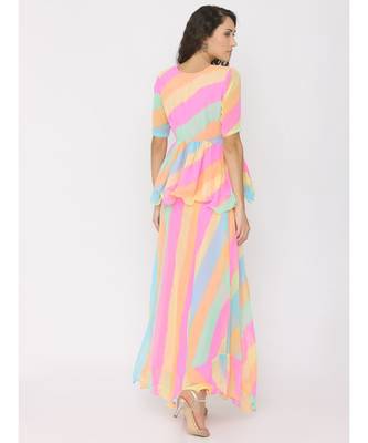 leharia peplum top with leharia skirt 2