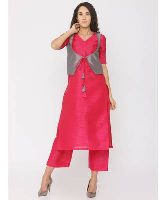 plain silk kurta-sets 1