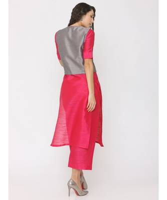plain silk kurta-sets 2