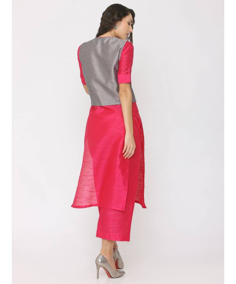 plain silk kurta-sets