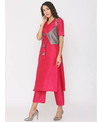 plain silk kurta-sets 4