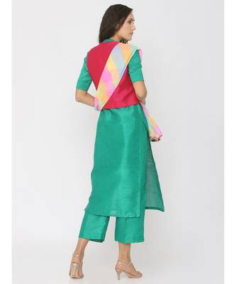 plain silk kurta-sets 2