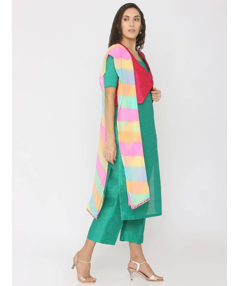 plain silk kurta-sets