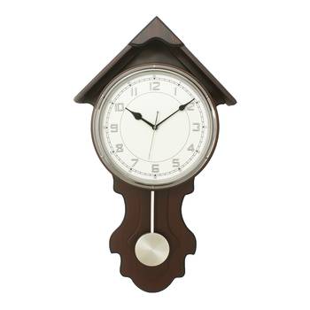 Dark Brown Vertical Wooden Wall Clock 1