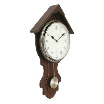 Dark Brown Vertical Wooden Wall Clock 4