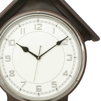 Dark Brown Vertical Wooden Wall Clock 5