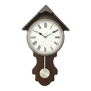 Dark Brown Vertical Wooden Wall Clock 1
