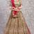 Beige Thread And Sequins Embroidered Silk Semi Stitched bridal lehenga Choli For Bridal