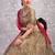 Beige Thread And Sequins Embroidered Silk Semi Stitched bridal lehenga Choli For Bridal