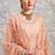Peach Thread Embroidered Net Unstitched Lehenga Choli For Bridal