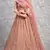 Baby Pink Thread Embroidered Georgette Semi Stitched wedding lehenga for Bridal