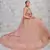Baby Pink Thread Embroidered Georgette Semi Stitched wedding lehenga for Bridal