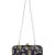 Tulle Embroidered Faux Silk Clutch Navy Blue & Gold