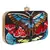 Adorn Embellished Faux Silk Clutch Black & Multi