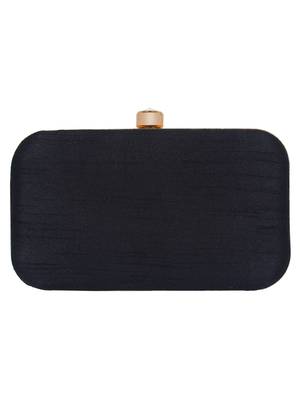 Adorn Embellished Faux Silk Clutch Black & Multi 3