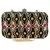 Adorn Embroidered & Embellished Faux Silk Clutch Black & Multi