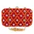 Adorn Embellished Cotton Polyester Clutch Red & Multi