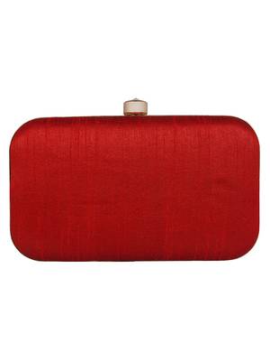 Adorn Embellished Cotton Polyester Clutch Red & Multi 3