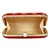 Adorn Embellished Cotton Polyester Clutch Red & Multi