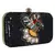 Adorn Embellished Faux Silk Clutch Black & Multi