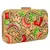 Adorn Embroidered & Embellished Faux Silk Clutch Beige & Multi