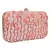 Adorn Embroidered & Embellished Faux Silk Clutch Baby Pink