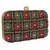 Adorn Embellished Faux Silk Clutch Black & Multi
