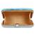 Adorn Embellished Faux Silk Clutch Sky Blue & Red