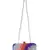 Adorn Embellished Faux Silk Clutch Multi & Red
