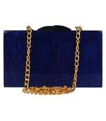 Pitch Textured Resin Clutch Blue