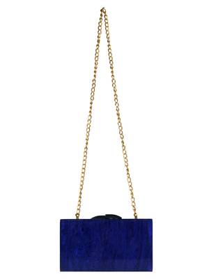 Pitch Textured Resin Clutch Blue 4