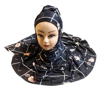 Justkartit Women'S Casual Wear Jersey Stretchable Material Printed Hijab Scarf Dupatta 4