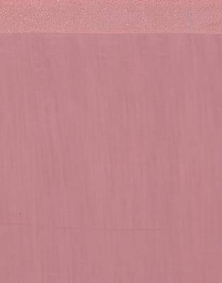 Pink plain silk blend saree with blouse 5