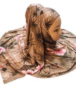 Justkartit Women'S Occasion Wear Jersey Stretchable Material Printed Hijab Scarf Dupatta