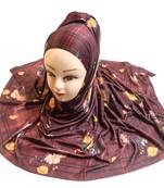 Justkartit Women'S Casual Wear Jersey Stretchable Material Printed Hijab Scarf Dupatta