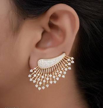 Gold Diamond Earrings 1
