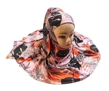 Justkartit Women'S Daily Wear Jersey Stretchable Material Printed Hijab Scarf Dupatta  1