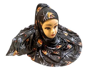 Justkartit Women'S Islamic Wear Jersey Stretchable Material Printed Hijab Scarf Dupatta 2