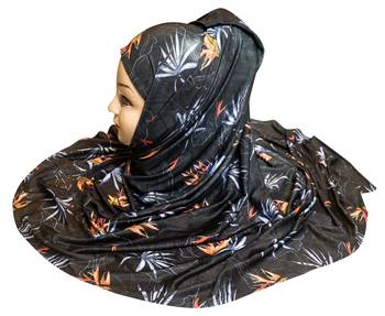 Justkartit Women'S Islamic Wear Jersey Stretchable Material Printed Hijab Scarf Dupatta 3