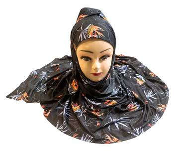 Justkartit Women'S Islamic Wear Jersey Stretchable Material Printed Hijab Scarf Dupatta 4