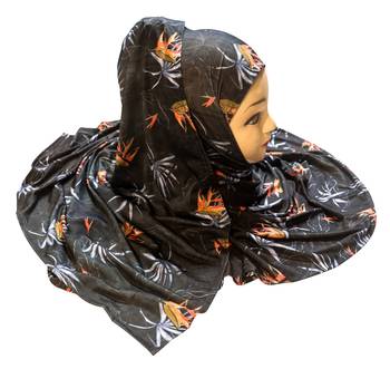 Justkartit Women'S Islamic Wear Jersey Stretchable Material Printed Hijab Scarf Dupatta 5
