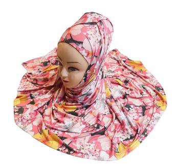 Justkartit Women'S Floral Printed Outdoor Wear Jersey Stretchable Material Printed Hijab Scarf Dupatta 1