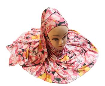 Justkartit Women'S Floral Printed Outdoor Wear Jersey Stretchable Material Printed Hijab Scarf Dupatta 3