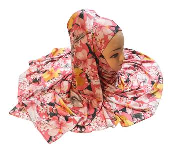 Justkartit Women'S Floral Printed Outdoor Wear Jersey Stretchable Material Printed Hijab Scarf Dupatta 4