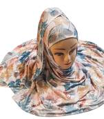 Justkartit Women'S Jersey Stretchable Material Printed Hijab Scarf Dupatta