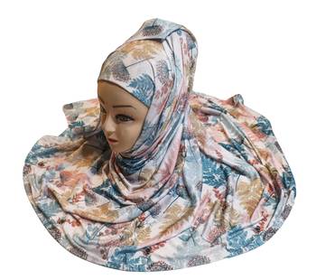 Justkartit Women'S Jersey Stretchable Material Printed Hijab Scarf Dupatta 2