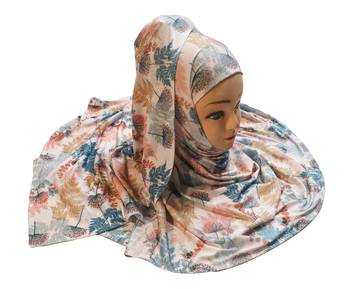 Justkartit Women'S Jersey Stretchable Material Printed Hijab Scarf Dupatta 3