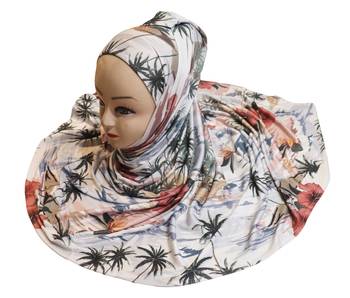 Women'S Jersey Stretchable Material Printed Hijab Scarf Dupatta 1