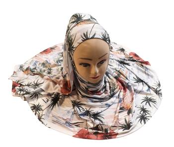 Women'S Jersey Stretchable Material Printed Hijab Scarf Dupatta 2